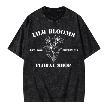 Pagewings Lily Bloom's Floral Unisex Washed T-shirt