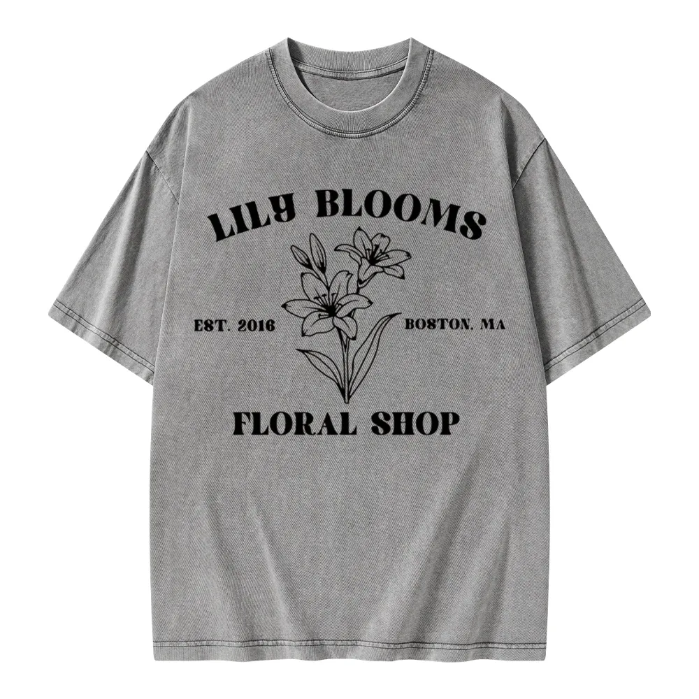 Pagewings Lily Bloom's Floral Unisex Washed T-shirt