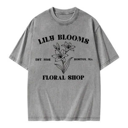 Pagewings Lily Bloom's Floral Unisex Washed T-shirt