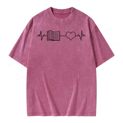 Pagewings Book Lover Gift Unisex Washed T-shirt