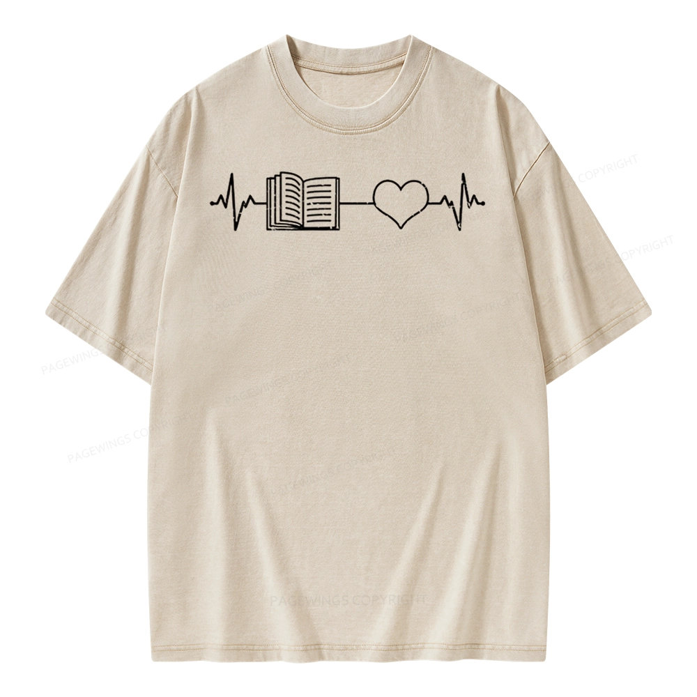 Pagewings Book Lover Gift Unisex Washed T-shirt