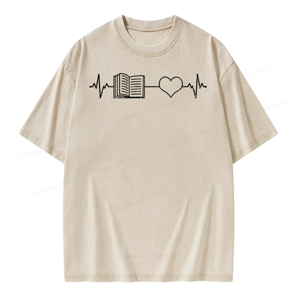 Pagewings Book Lover Gift Unisex Washed T-shirt