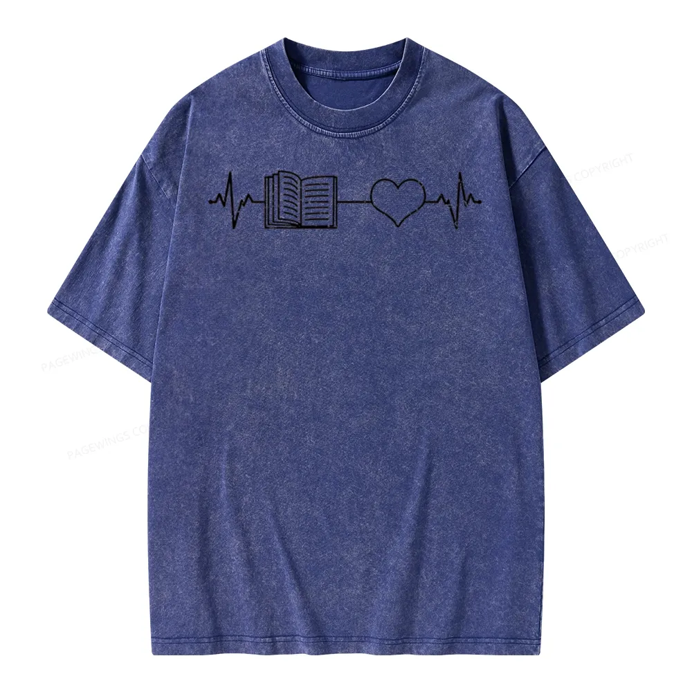 Pagewings Book Lover Gift Unisex Washed T-shirt