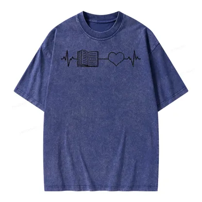 Pagewings Book Lover Gift Unisex Washed T-shirt