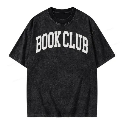Pagewings Minimalist Book Club Unisex Washed T-shirt