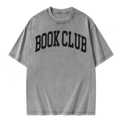 Pagewings Minimalist Book Club Unisex Washed T-shirt