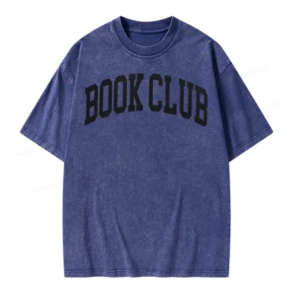 Pagewings Minimalist Book Club Unisex Washed T-shirt