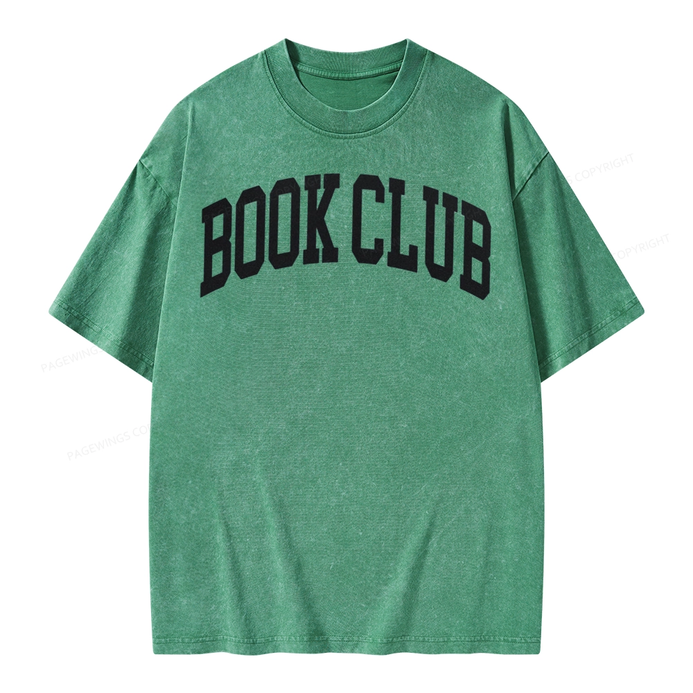 Pagewings Minimalist Book Club Unisex Washed T-shirt
