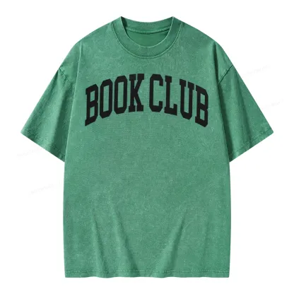 Pagewings Minimalist Book Club Unisex Washed T-shirt