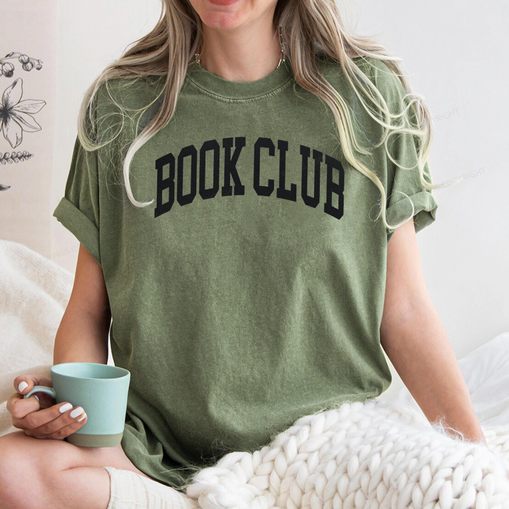 Pagewings Minimalist Book Club Unisex Washed T-shirt