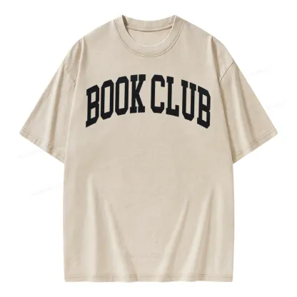 Pagewings Minimalist Book Club Unisex Washed T-shirt