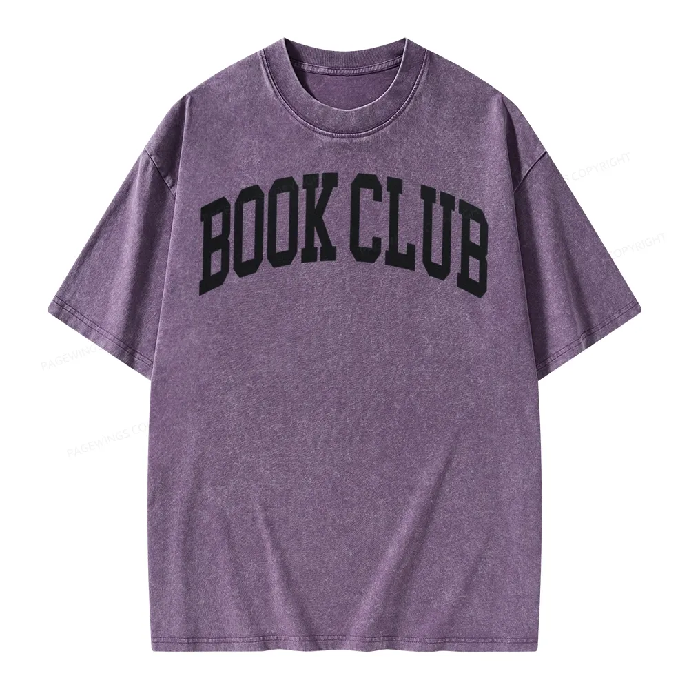 Pagewings Minimalist Book Club Unisex Washed T-shirt