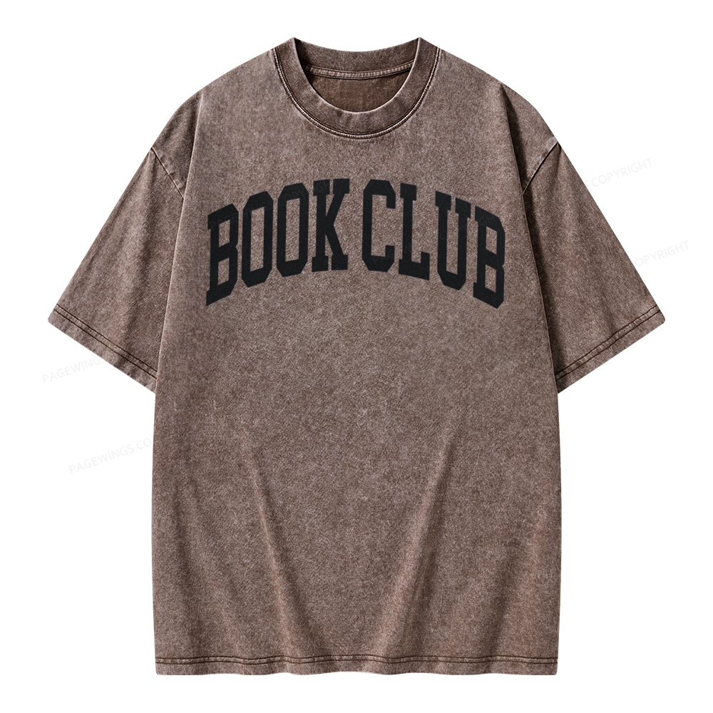 Pagewings Minimalist Book Club Unisex Washed T-shirt
