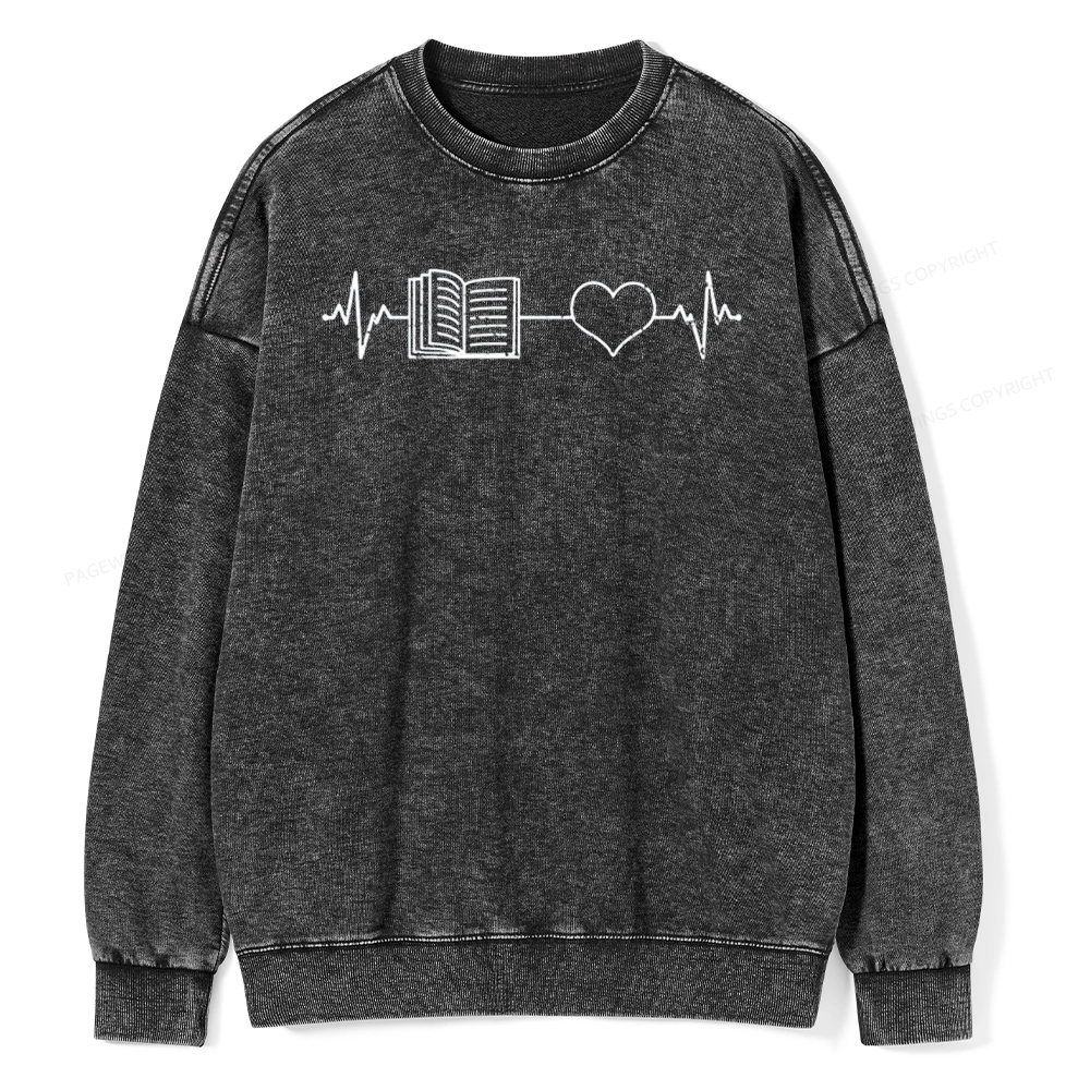 Pagewings Book Lover Gift Unisex Washed Sweatshirt