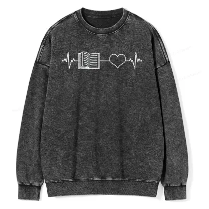 Pagewings Book Lover Gift Unisex Washed Sweatshirt