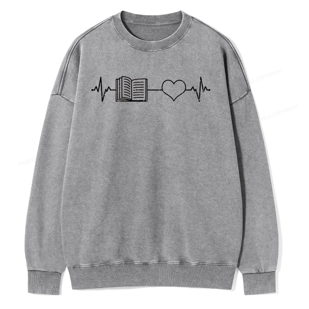 Pagewings Book Lover Gift Unisex Washed Sweatshirt