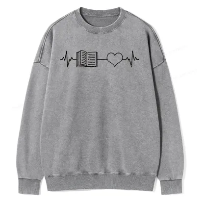 Pagewings Book Lover Gift Unisex Washed Sweatshirt