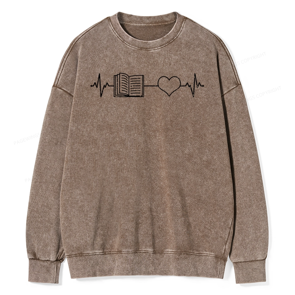 Pagewings Book Lover Gift Unisex Washed Sweatshirt