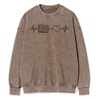 Pagewings Book Lover Gift Unisex Washed Sweatshirt