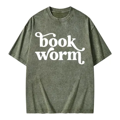 Pagewings Book Worm Unisex Washed T-shirt