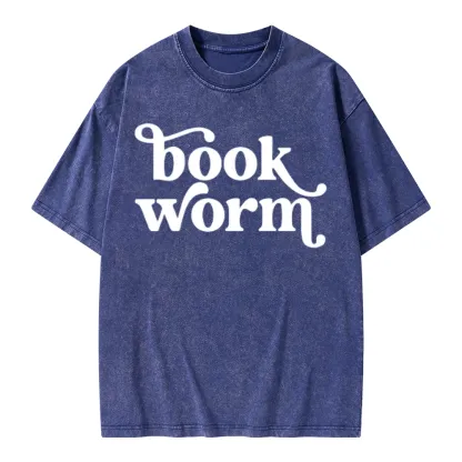 Pagewings Book Worm Unisex Washed T-shirt