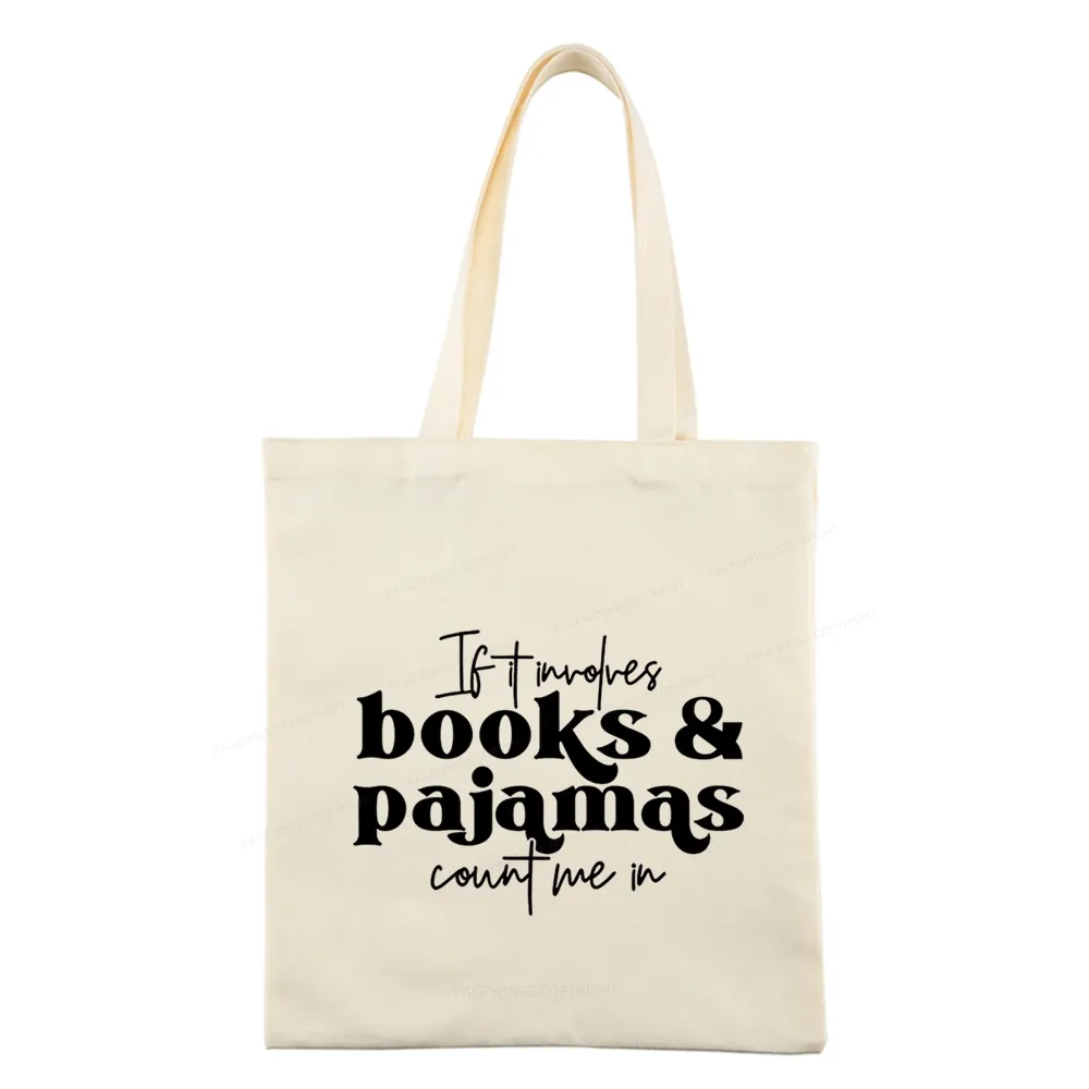 Pagewings Involves Books And Pajamas Count Me Tote Bag