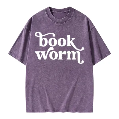 Pagewings Book Worm Unisex Washed T-shirt