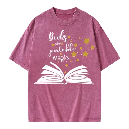 Pagewings Book Are Portable Magic Unisex Washed T-shirt