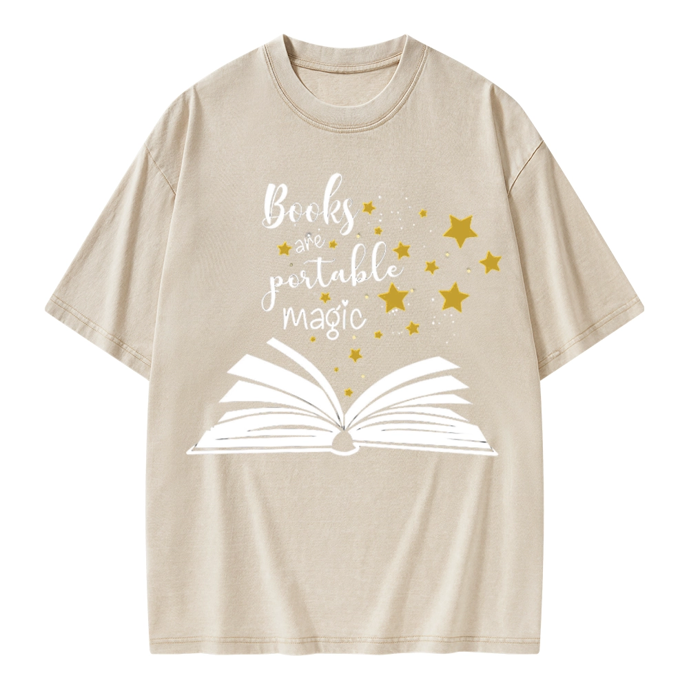 Pagewings Book Are Portable Magic Unisex Washed T-shirt