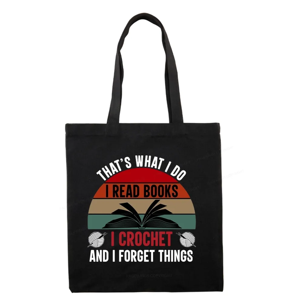 Pagewings Crochet And I Forget Things Tote Bag