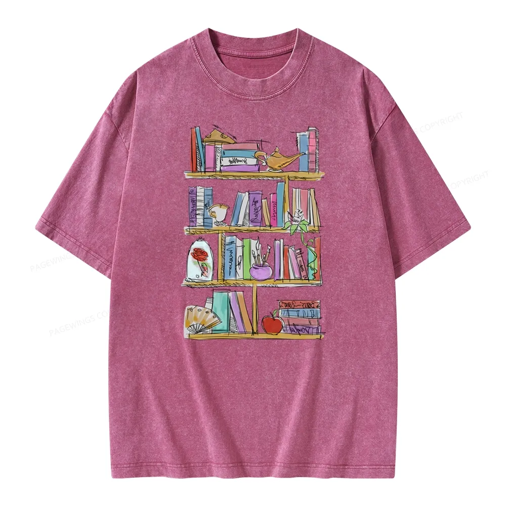 Pagewing Princess Book Unisex Washed T-shirt