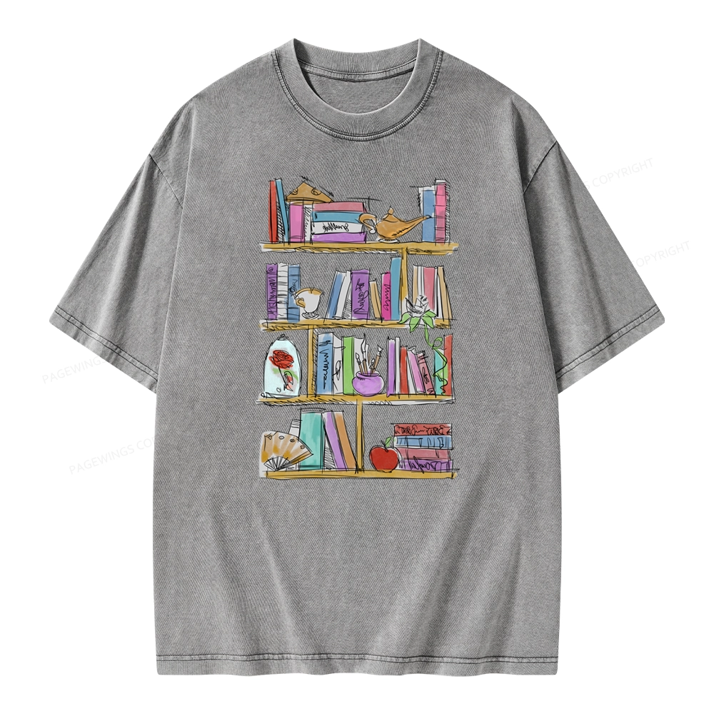 Pagewing Princess Book Unisex Washed T-shirt