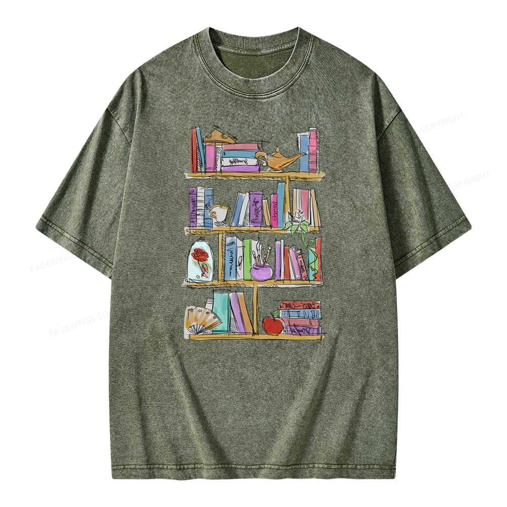 Pagewing Princess Book Unisex Washed T-shirt
