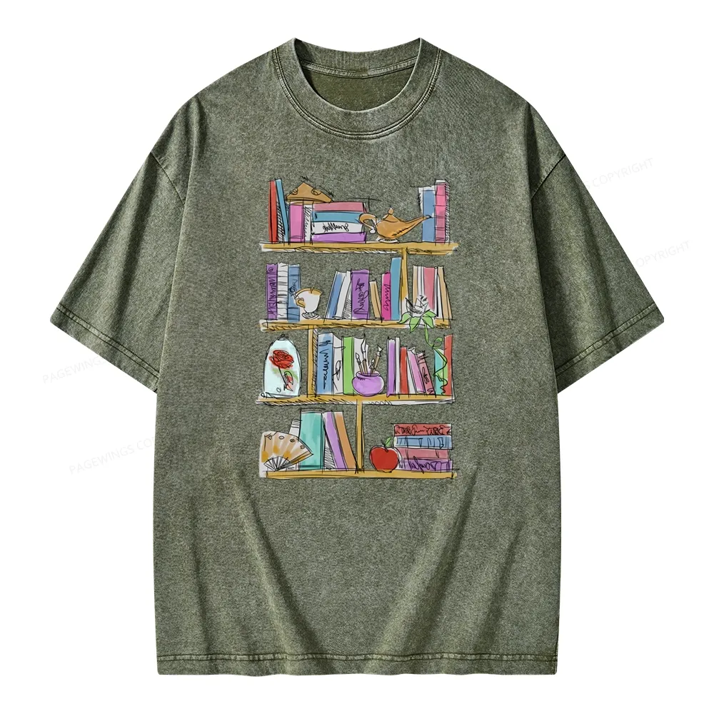Pagewing Princess Book Unisex Washed T-shirt