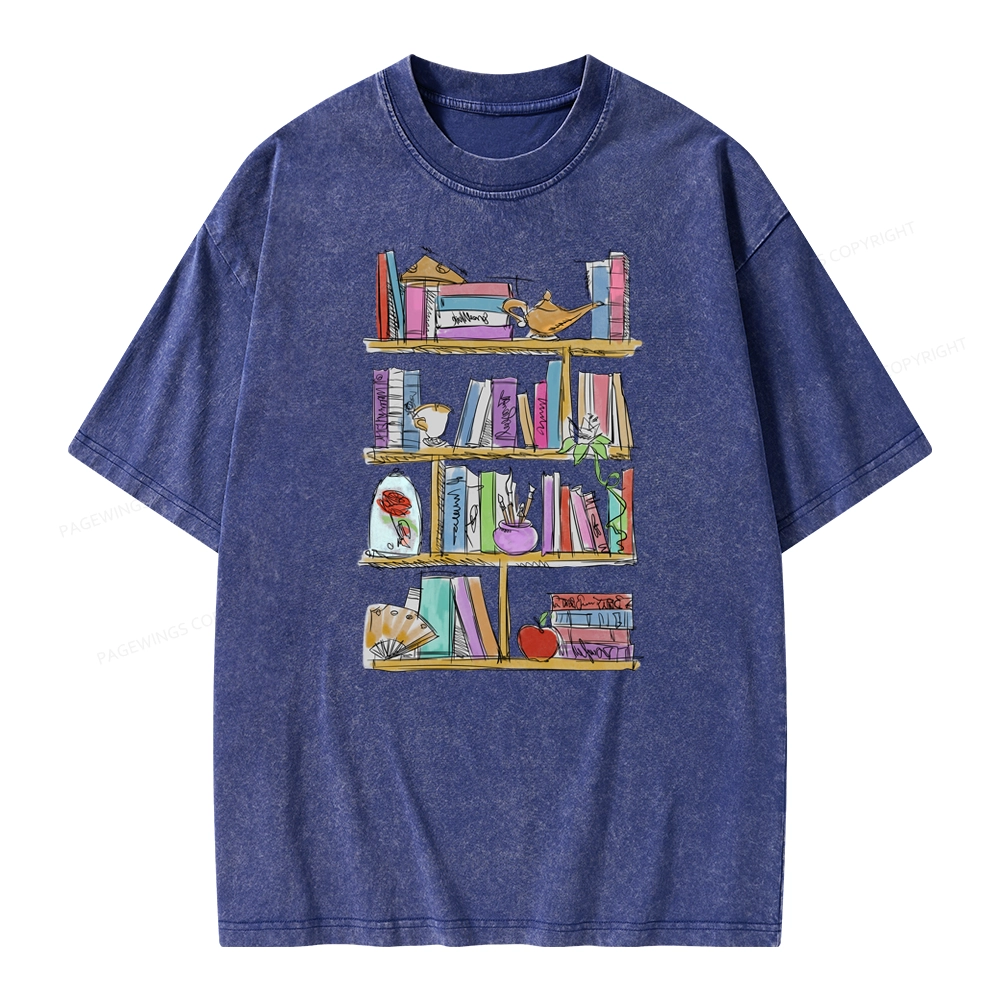 Pagewing Princess Book Unisex Washed T-shirt