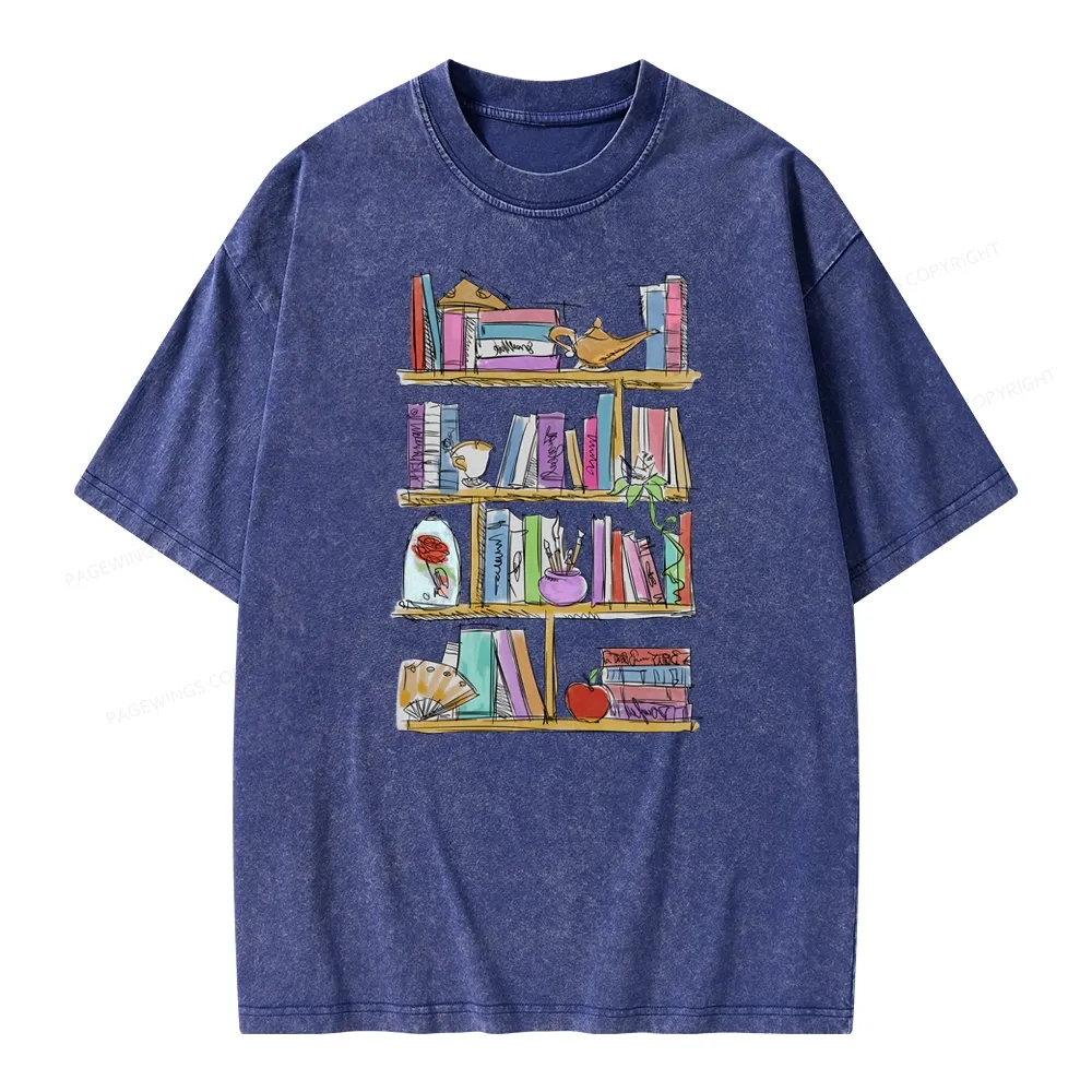 Pagewing Princess Book Unisex Washed T-shirt