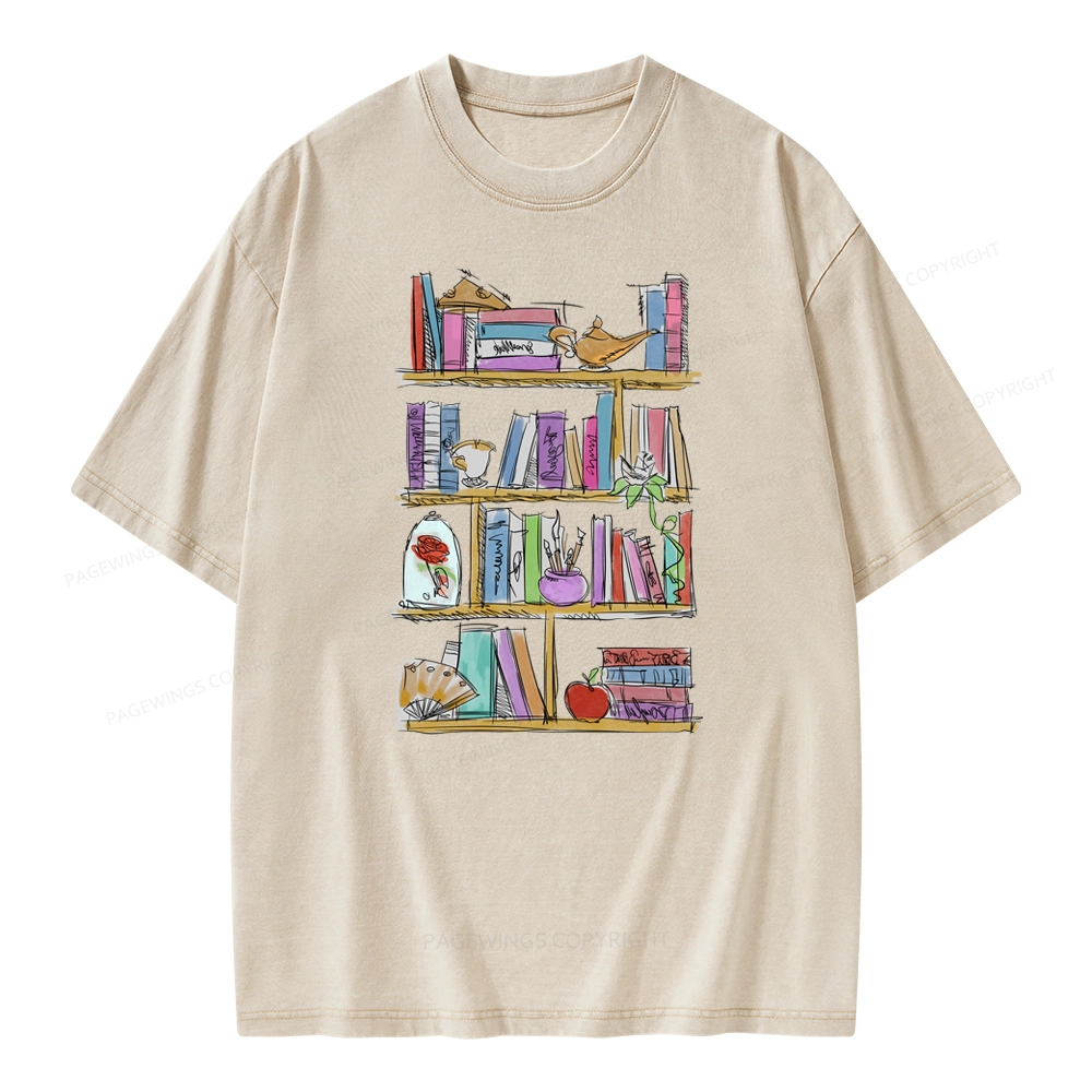 Pagewing Princess Book Unisex Washed T-shirt