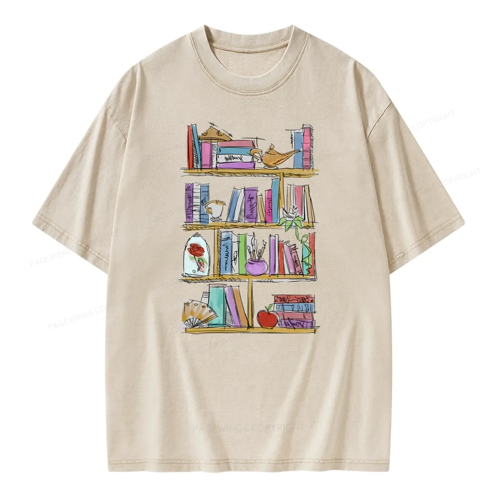 Pagewing Princess Book Unisex Washed T-shirt