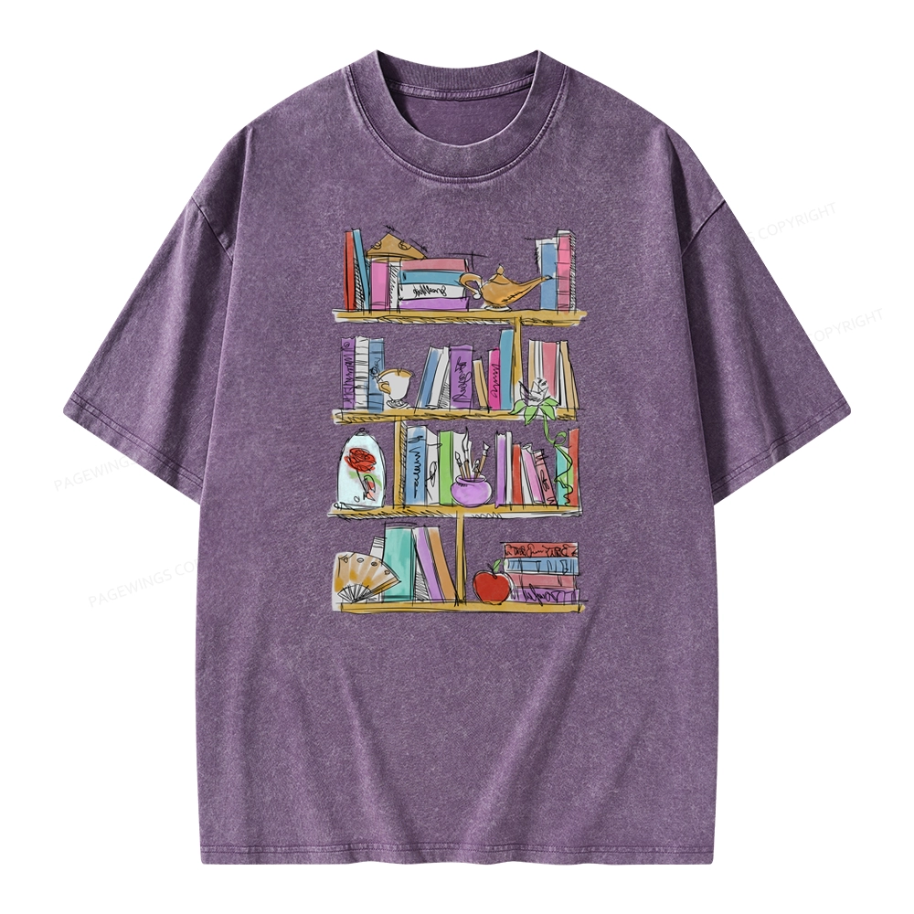 Pagewing Princess Book Unisex Washed T-shirt