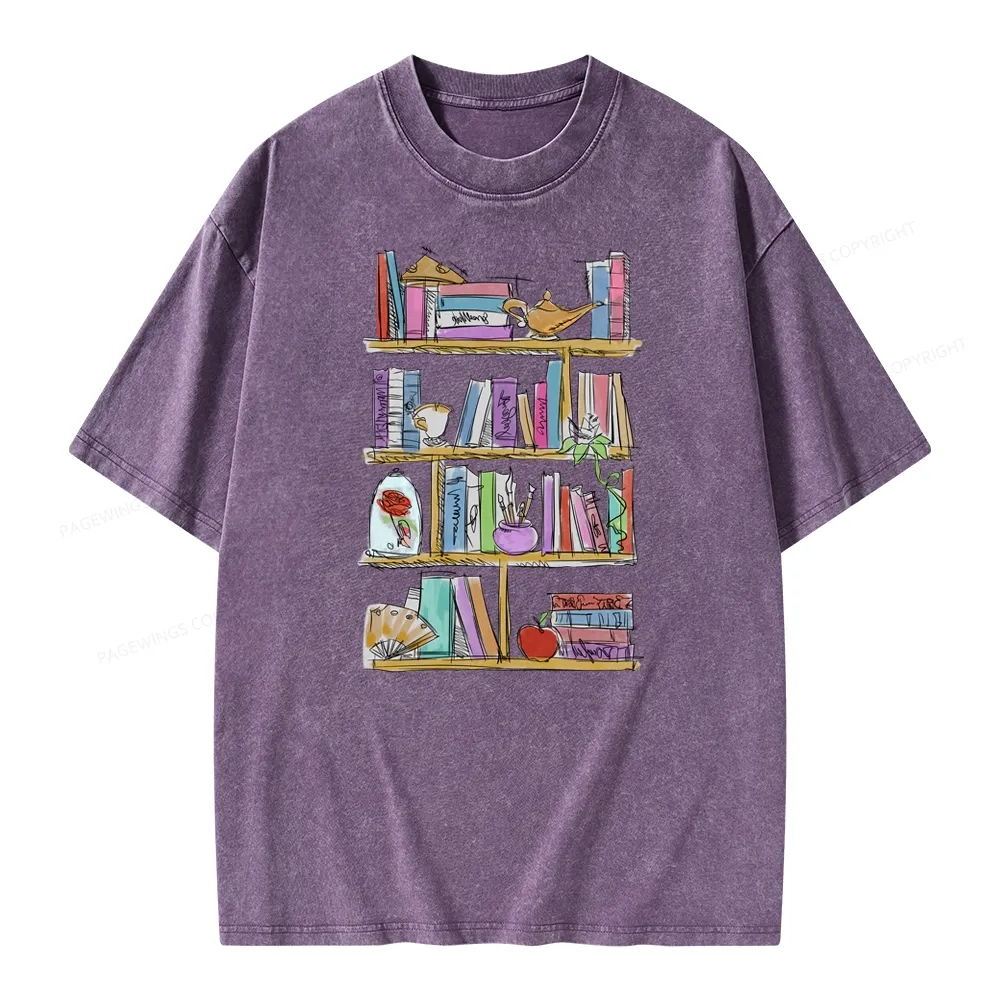 Pagewing Princess Book Unisex Washed T-shirt