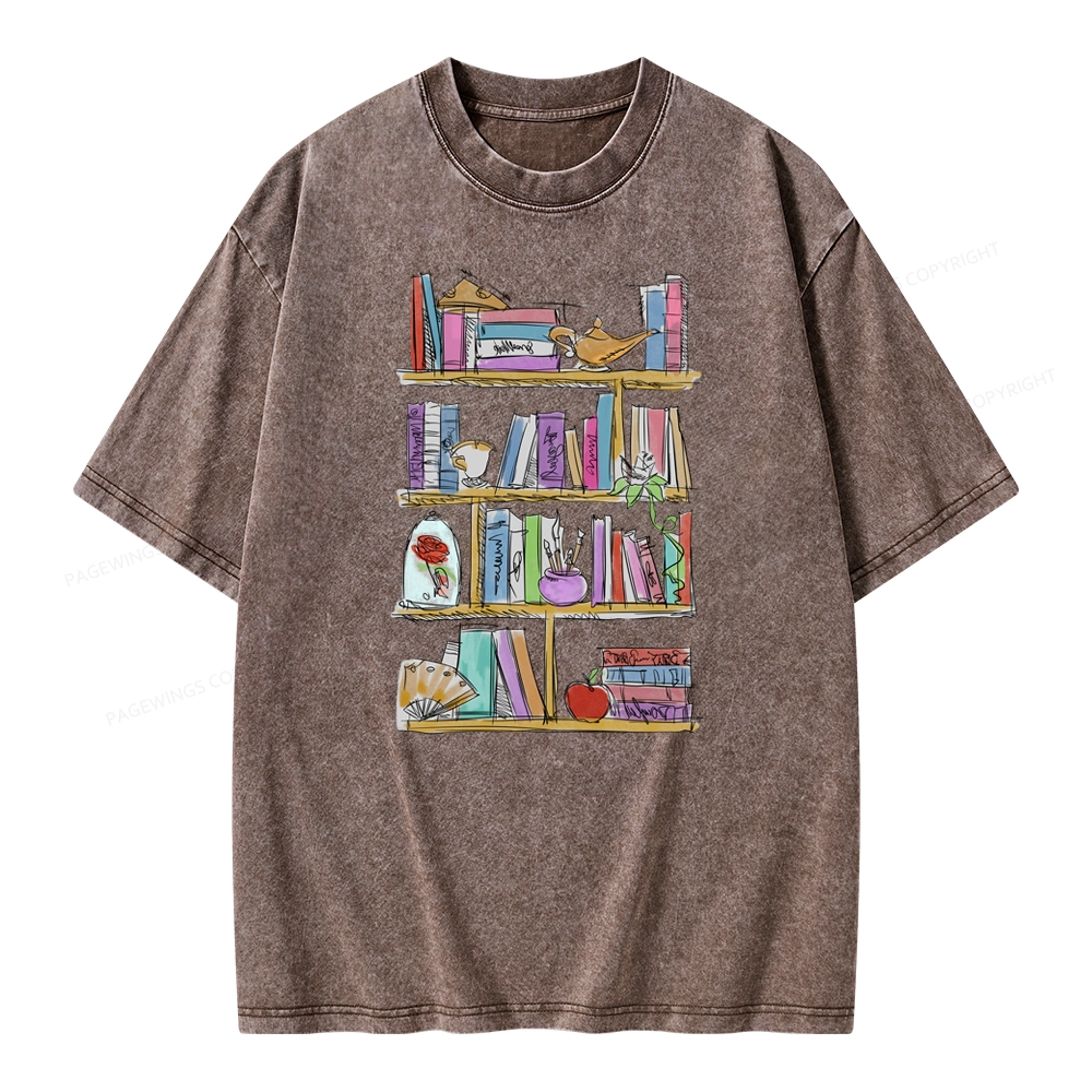 Pagewing Princess Book Unisex Washed T-shirt