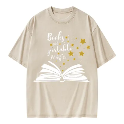 Pagewings Book Are Portable Magic Unisex Washed T-shirt
