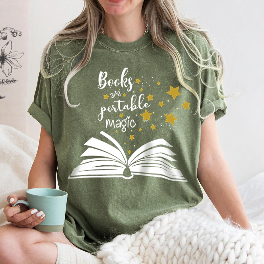Pagewings Book Are Portable Magic Unisex Washed T-shirt