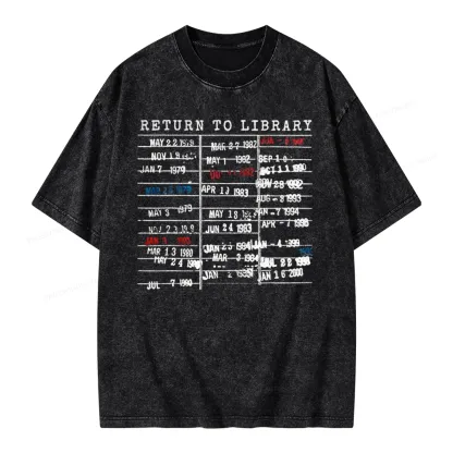 Pagewing Return To Library Unisex Washed T-shirt