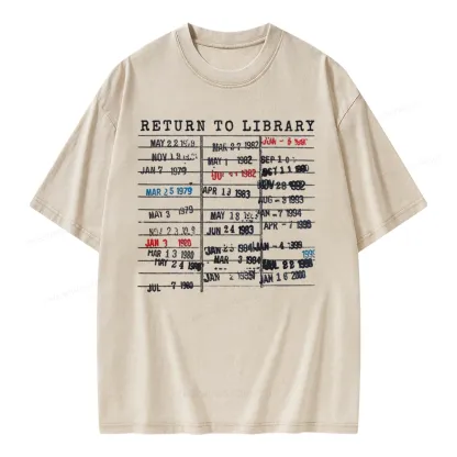 Pagewing Return To Library Unisex Washed T-shirt