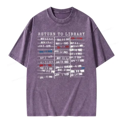 Pagewing Return To Library Unisex Washed T-shirt
