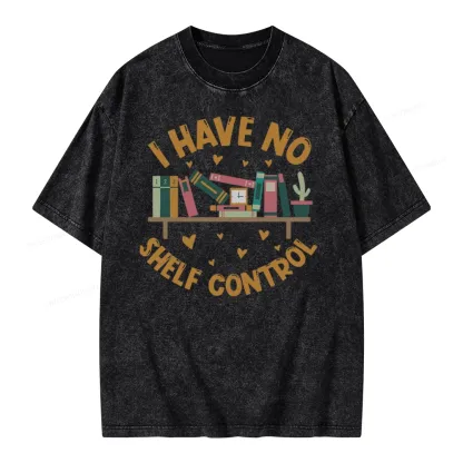 Pagewing I Have No Shelf Control Unisex Washed T-shirt