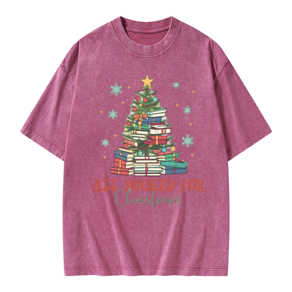 Pagewings All Booked for Christmas Unisex Washed T-shirt
