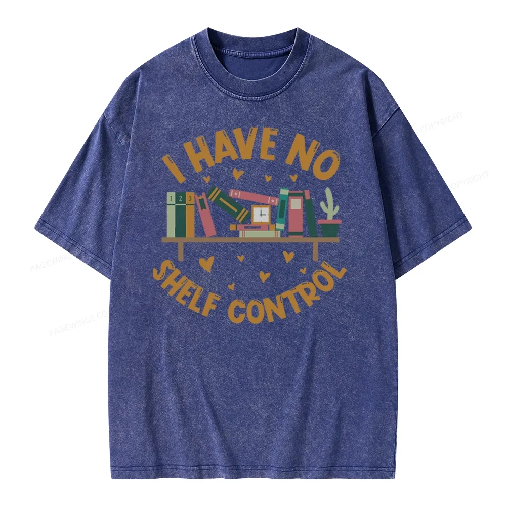 Pagewing I Have No Shelf Control Unisex Washed T-shirt