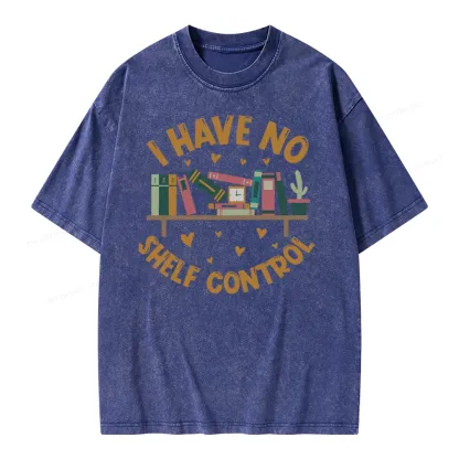 Pagewing I Have No Shelf Control Unisex Washed T-shirt